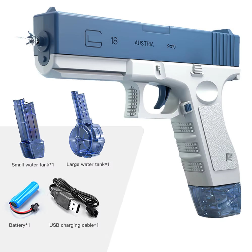 M416 Water Gun Electric Pistol Shooting Toy Full Automatic Summer Shoot Beach Outdoor Fun Toy for Children Boys Girl Adults Gift